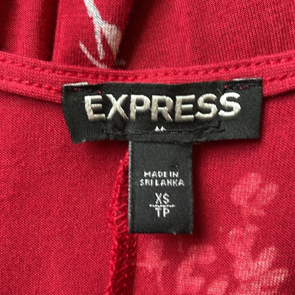 Express Red Floral Dress - Picture 6 of 7